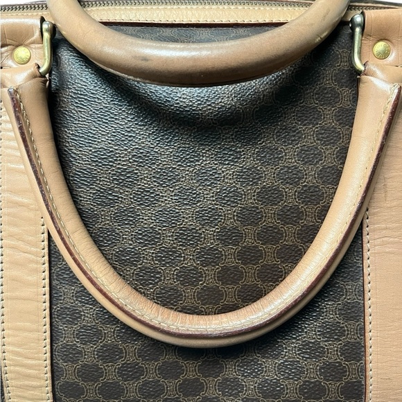 CELINE Vintage Macadam Canvas Travel Duffle Leather Trim and Clochette - Picture 14 of 16